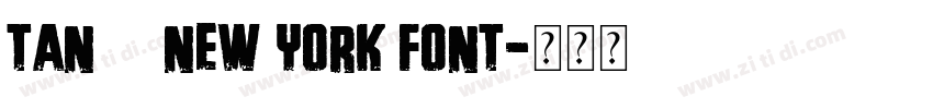 TAN – NEW YORK Font字体转换